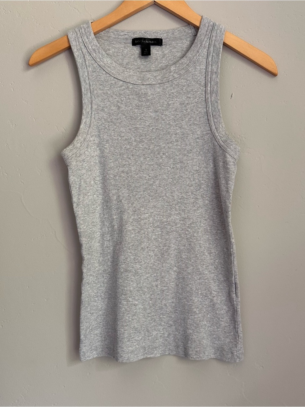 Banana Republic Light Gray Ribbed Tank Top